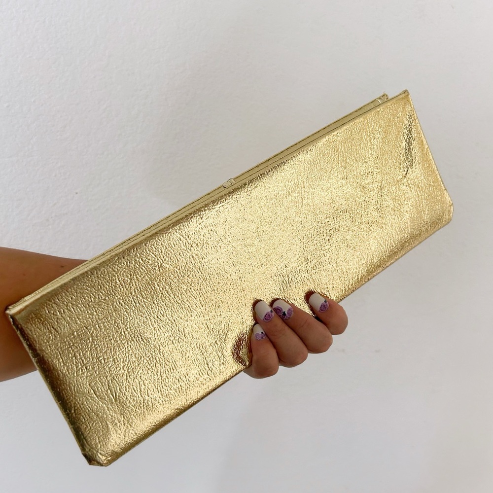 Vintage 50s Gold Lamé Clutch